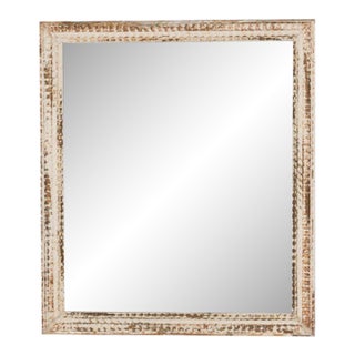 19th Century France Cream Wood Mirror For Sale