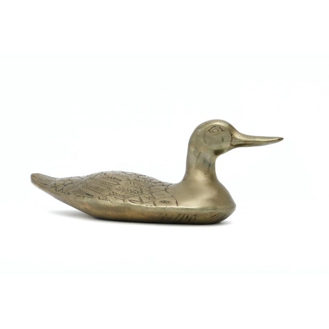 Cabin Large Brass Duck Decoy Figurine For Sale - Image 3 of 9