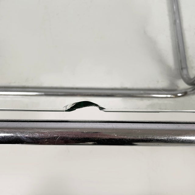 Italian Modern Square Coffee Table in Glass and Chromed Steel, 1970s For Sale - Image 4 of 16