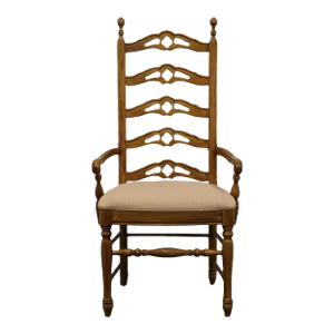 Thomasville Furniture Santa Fe Collection Spanish Mediterranean Style Ladderback Dining Arm Chair 19721-832