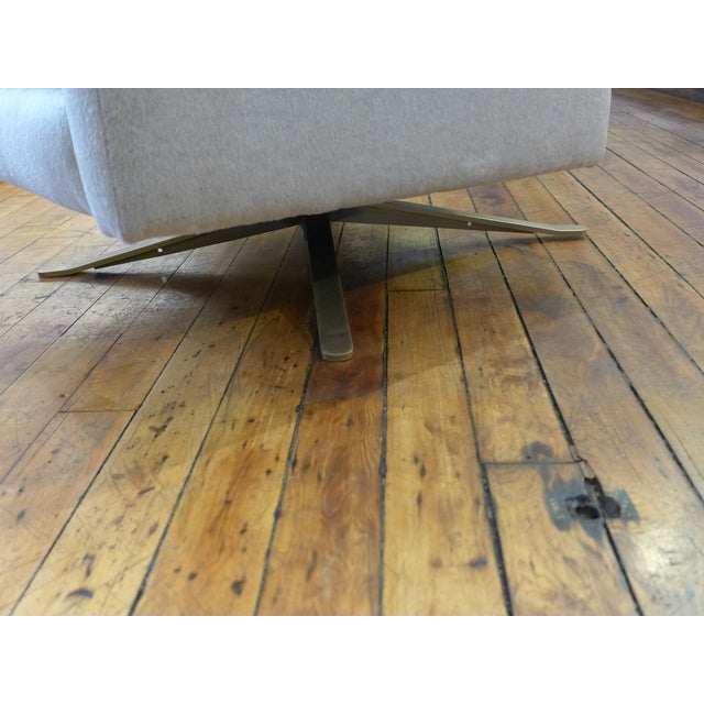 Modern Lee Industries Relaxor Swivel Chair Mohair Chairish