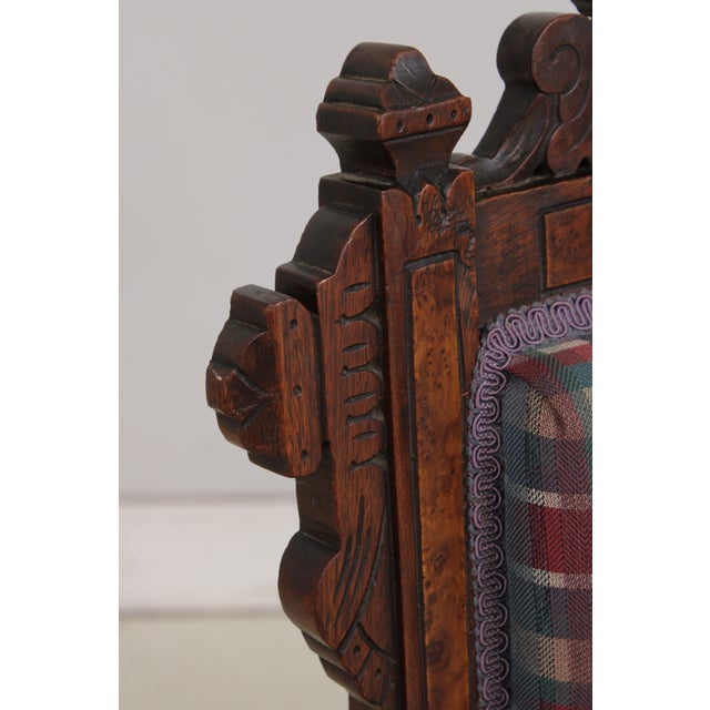 Pair of Antique Victorian Carved Side Chairs For Sale - Image 16 of 17
