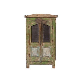 Kiwi Wooden Cabinet with Mesh Panels For Sale