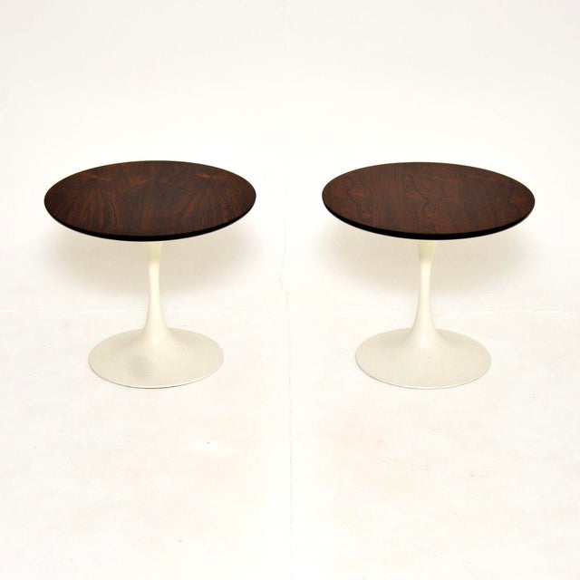 Brown Vintage Tulip Side Tables from Arkana, 1960s, Set of 2 For Sale - Image 8 of 8
