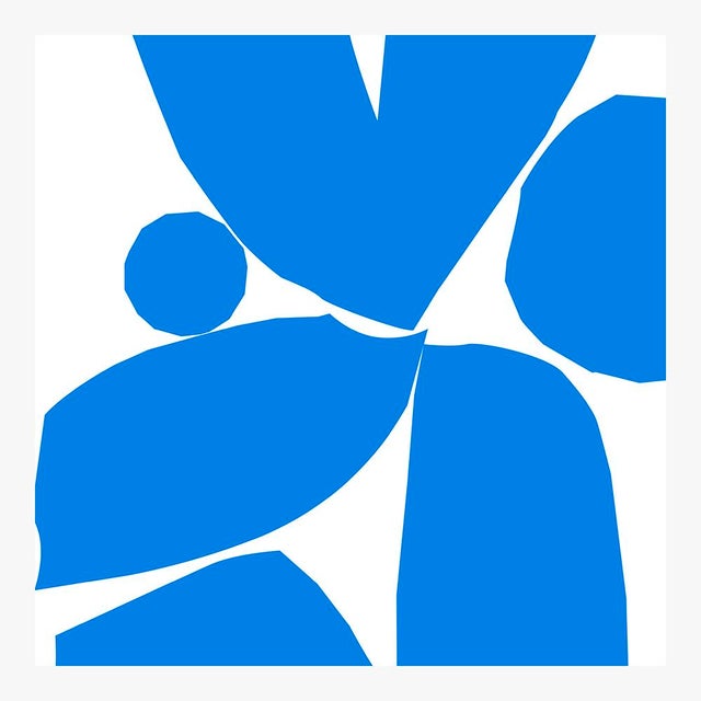 Mid-Century Modern Tulip in Cobalt and White Fine Art Print 39" X 55" by Liz Roache For Sale - Image 3 of 6