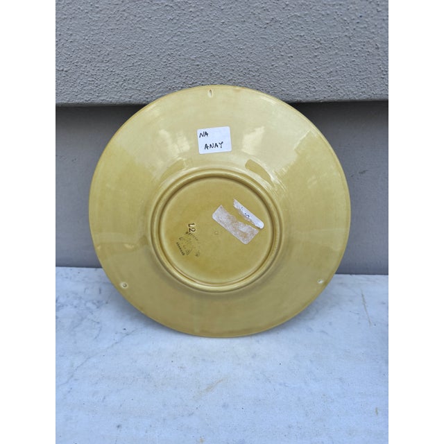 Rustic Large German Majolica Grapes & Acanthus Plate For Sale - Image 3 of 3