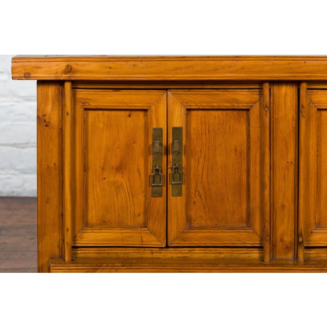 Antique Chinese Double Door Console Cabinet For Sale - Image 4 of 13