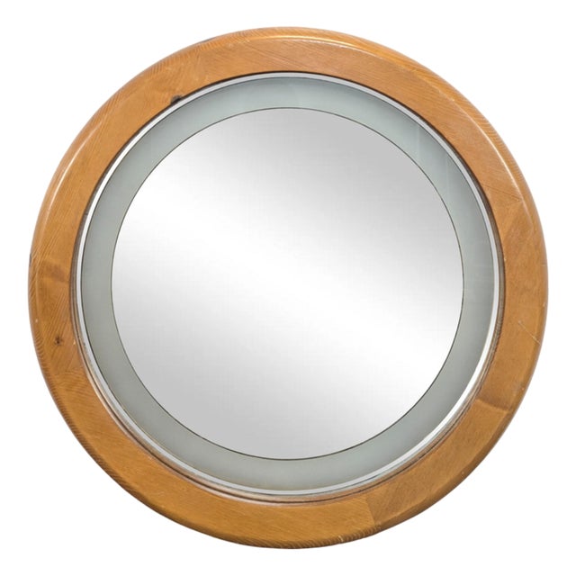 Round Italian Backlit Mirror For Sale