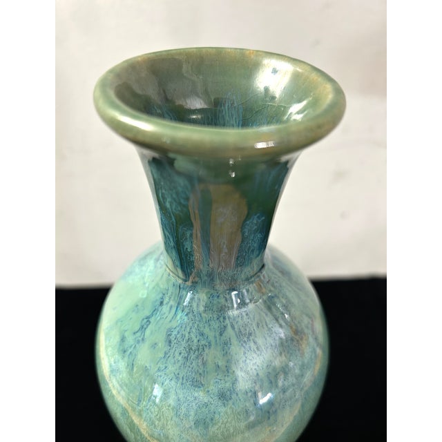 Celadon 1960s Hokkaido Doki Lustre Vase - Japanese Pottery For Sale - Image 8 of 12