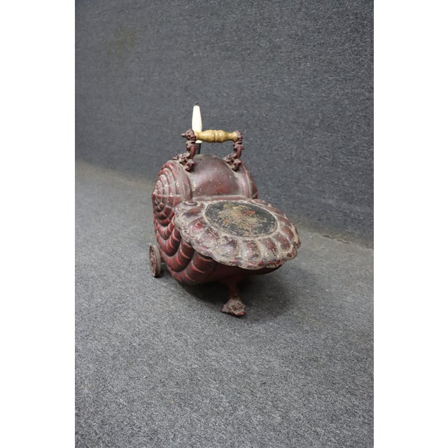 Rare Victorian Cast Metal Snail Coal Scuttle For Sale In Philadelphia - Image 6 of 13