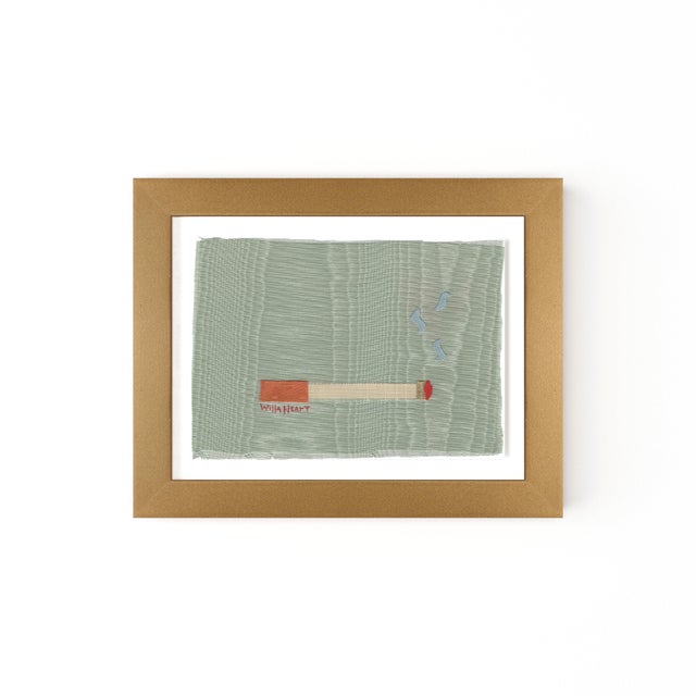 Willa Heart Maude the Rust Cigarette by Willa Heart in Gold Frame, Mini Art Print For Sale - Image 4 of 4