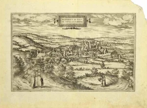 Franz Hogenberg - View of Blanmont - Etching - Late 16th Century