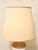 Metal Vintage Textured Ceramic Table Lamp With Brown and White Stripes For Sale - Image 7 of 10