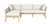 Wood Cypress Teak Wood 2-Piece Left Arm Chaise Outdoor Sectional - Beige For Sale - Image 7 of 13