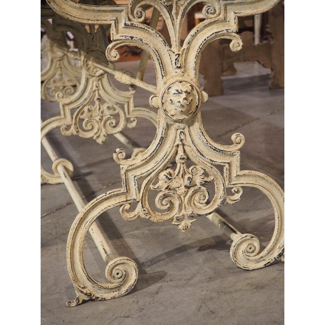 1900 - 1909 Antique French Painted Cast Iron and Oak Table From Alsace, Circa 1900 For Sale - Image 5 of 18