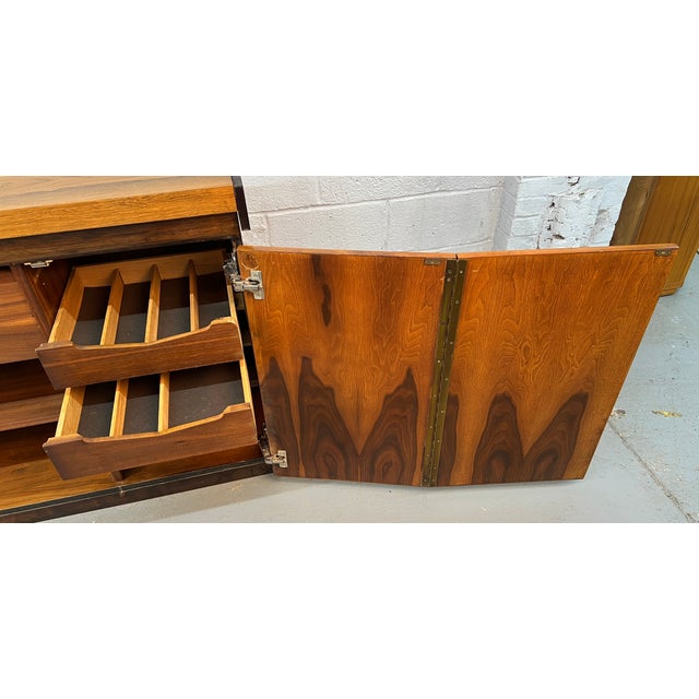 Vintage Modern Figured Wood Buffet For Sale - Image 12 of 18