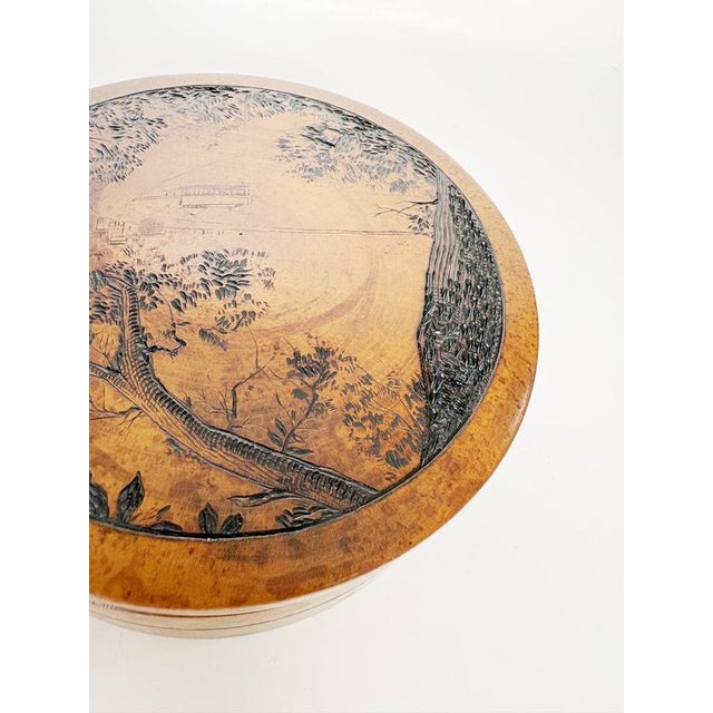 Round Wooden Box, France, 1950s For Sale - Image 14 of 18