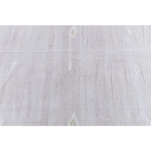 Doris Leslie Blau Indian Dhurrie - Mid-Century Lavender Flatweave Cotton Rug For Sale In New York - Image 6 of 10