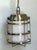 Vintage Ralph Lauren XL “Crosby” Polished Nickle and Glass Pendant For Sale In West Palm - Image 6 of 14
