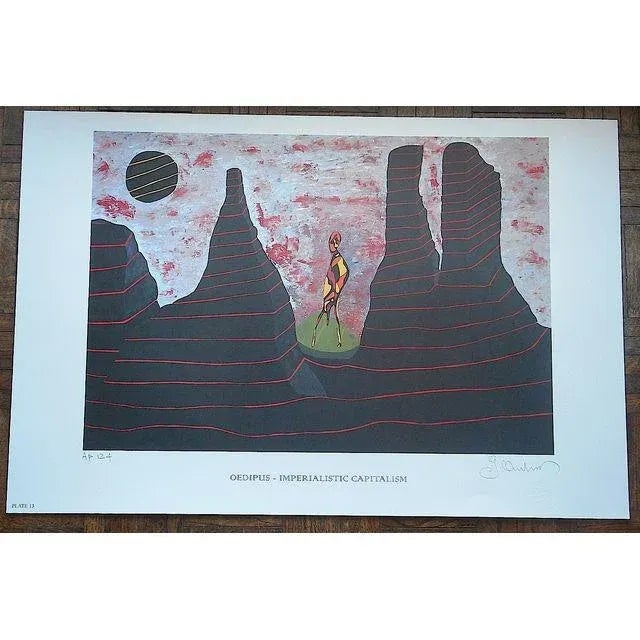 This elephant folio size limited edition lithograph was created by Listed American artist George Andreas (Greece, USA 1938...