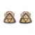 Pair of John Hardy Sterling Silver 18K Triangle Earrings, featuring triangle studs fabricated in sterling silver and 18K...