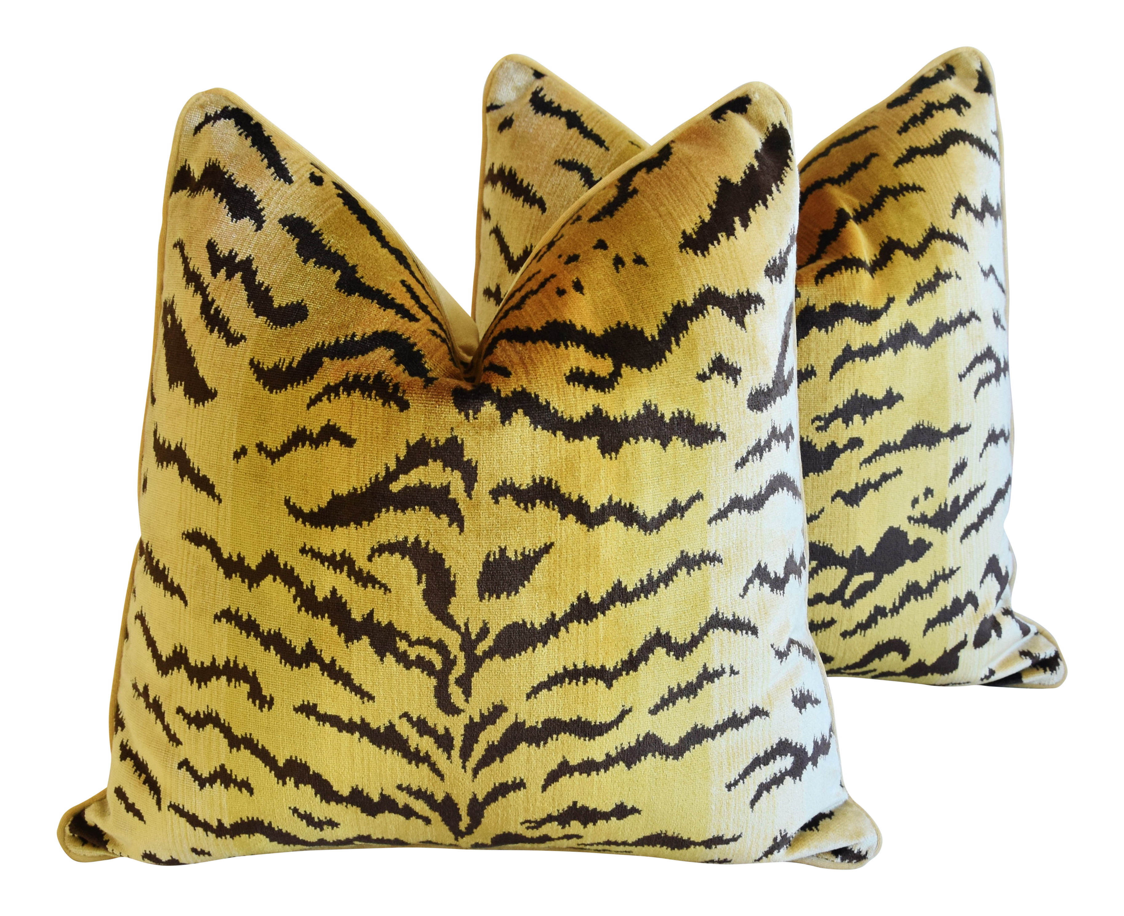Velvet tiger cheap pillow