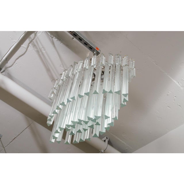 1960s 1960s Venini Style Murano Glass "Wedding Cake" Chandelier, Italy For Sale - Image 5 of 12
