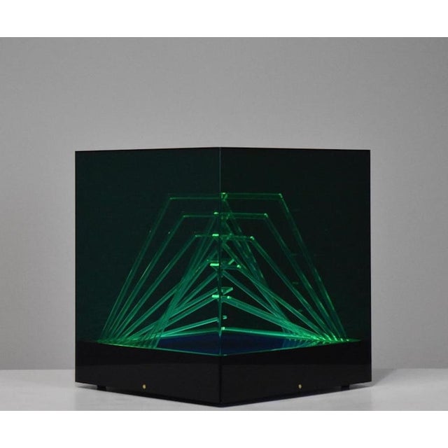 Teos Cube Illuminated Sculpture by James Rivière, 1970 For Sale - Image 14 of 14