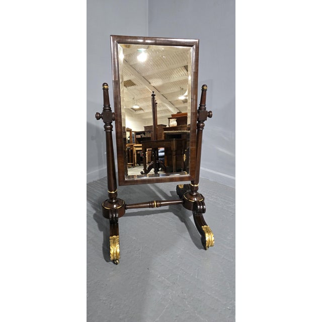 Regency Mahogany Cheval Mirror, 1810 For Sale - Image 10 of 10