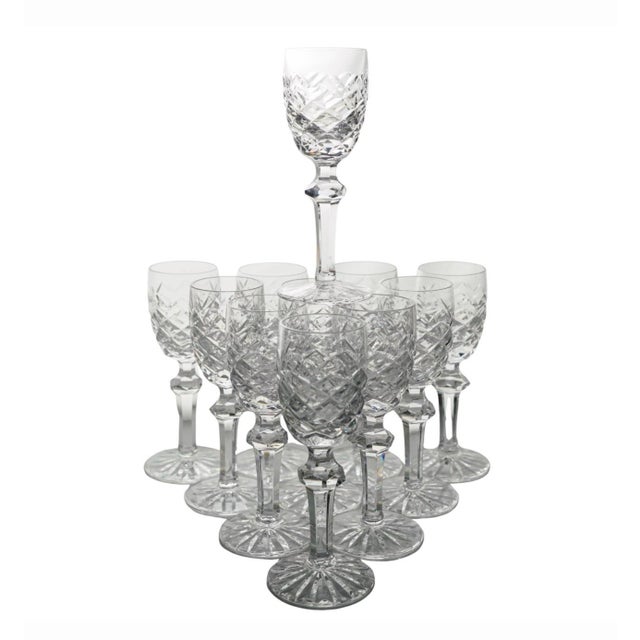 Vintage Crystal Pitcher & Cordial Glasses Set - 12 Pcs) For Sale In Miami - Image 6 of 8