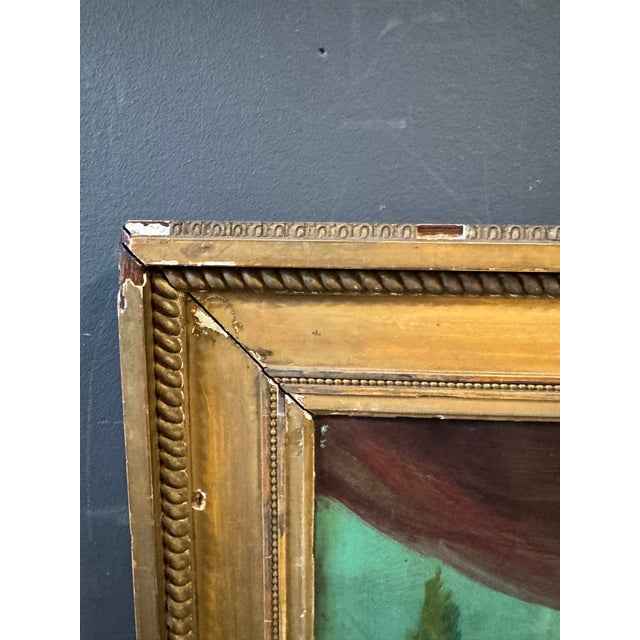 Sky Blue 1940s Oil Painting Still Life - unsigned For Sale - Image 8 of 9