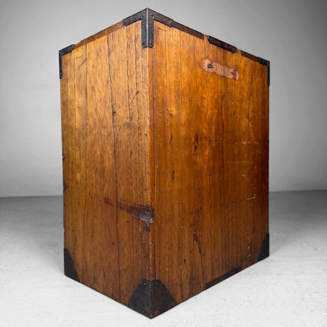 Japanese Wooden Writing Cabinet, 1900s For Sale - Image 13 of 14