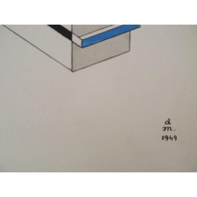 Félix del marle (1889-1952) architecture, abstract plan, 1952 lithograph and stencil (atelier renson fils) signed in the...