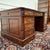 English Partner Desk with Burgundy Leather Top For Sale - Image 5 of 18