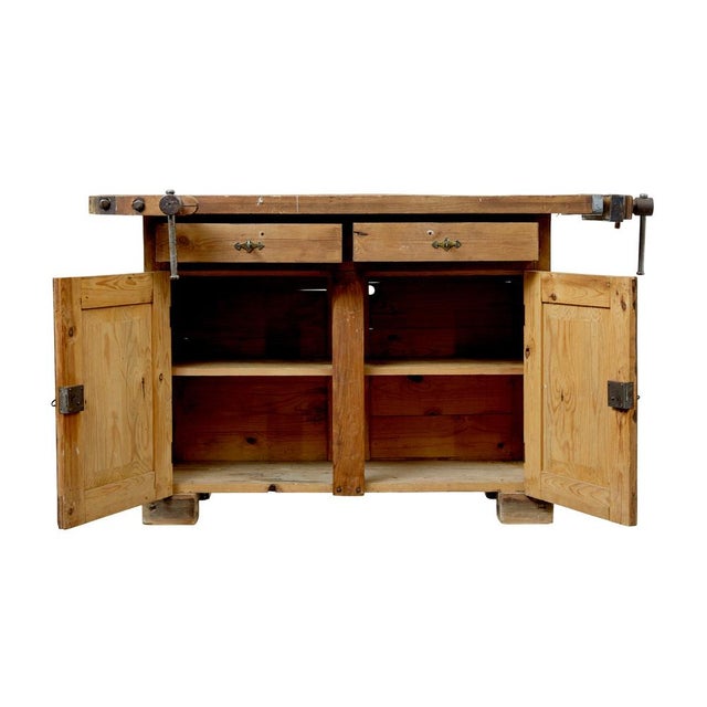 Late 19th Century 19th Century Swedish Pine Workbench, 1890s For Sale - Image 5 of 12