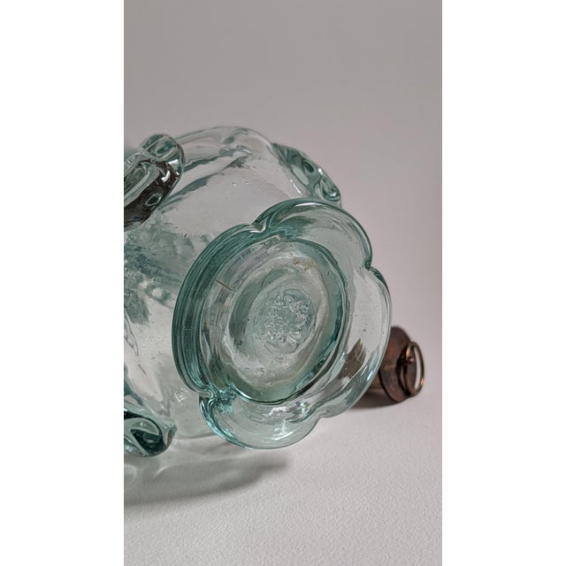 Glass 1940s Mid-Century Modern Swedish Ture Berglund Bottle With Stopper and Original Label For Sale - Image 7 of 7