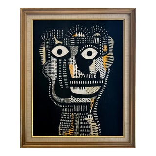 Original Contemporary Patchwork Style Framed Painting For Sale