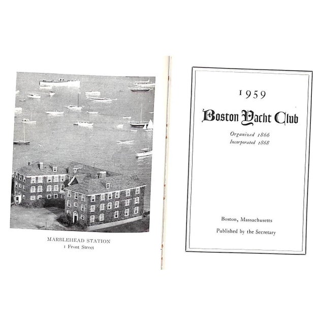 [144] pp. Privately Published By The Secretary 1959 6" x 5" The Boston Yacht Club was founded in 1866 by three Dartmouth...
