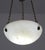 1950s French Art Deco White Alabaster Pendant Light With Dark Veining For Sale - Image 16 of 16