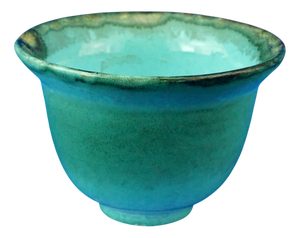 Turquoise Ceramic Bowl Vase by Pietro Melandri for Exfornace Calzi, Italy, 1920s