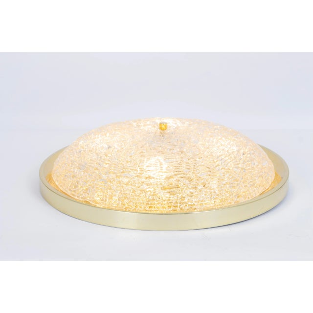 Glass Large Murano Flush Mount attributed to Doria, Germany, 1970s For Sale - Image 7 of 9