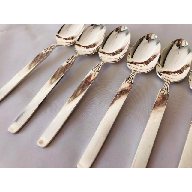 Mid-Century Modern 1950's Midcentury Community Silver Plate "Twilight" Pattern Tea Spoons S/6 For Sale - Image 3 of 6