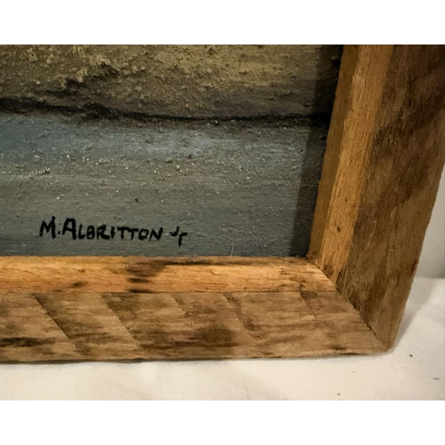 Late 20th Century Original M. Albritton Jr Earth Pigment Painting "First Crossing" Little Pigeon River, Nc Studio Earth Art For Sale - Image 11 of 16