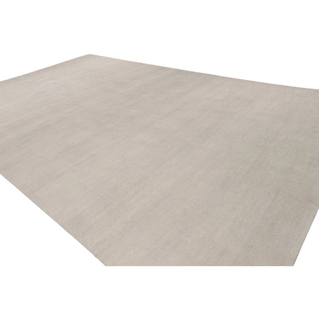 2010s Rug & Kilim’s Oversized Contemporary Textural Solid Rug in Ivory Tones-10x18 For Sale - Image 5 of 8