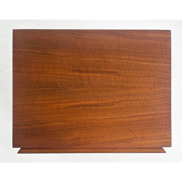 1950s Gio Ponti Singer & Sons Walnut, Rosewood Nightstands Restored, Pair For Sale - Image 9 of 18