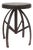 Industrial Black Metal Stool with Frame, France, 1920s For Sale