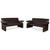 Leather Brown Two-Seater Sofa with Manual Function by Jori Linea, Set of 2 For Sale - Image 17 of 17