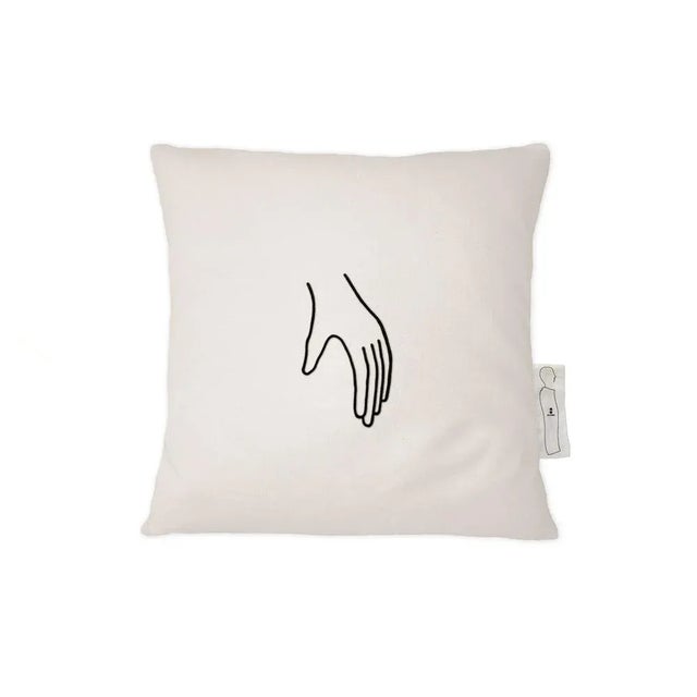 Each pillow is tailored style with 100% linen fabric and 100% goose feather padding. Signed by Maker