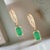 Natural Emerald Diamond Earrings 14k Yellow Gold 1.09 TCW Certified For Sale - Image 9 of 13