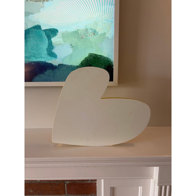 2000 - 2009 Signed Kerri Rosenthal Yellow Acrylic Heart Sculpture – Retired Design For Sale - Image 5 of 5